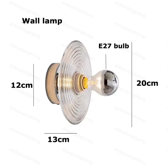 Lustre LED Dimmable en Verre Géométrique Blue Lake 2026, Suspension Luminaire pour Salon