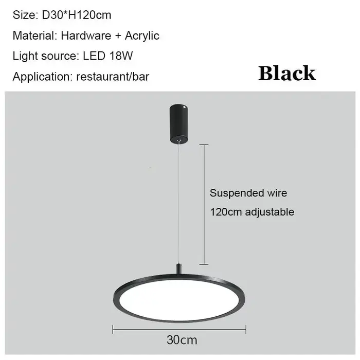 Lampe LED Suspendue au Design Nordique Moderne Minimaliste, Luminaire Décoratif d'Nik, Idéal pour un
