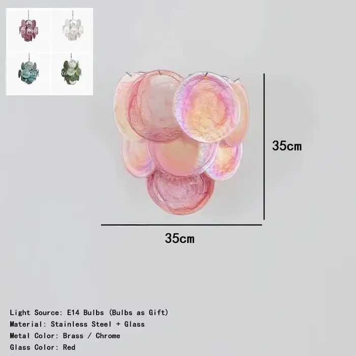 Lustre moderne italien de designer, lampe en verre rose artistique, luminaires LED créatifs suspendu