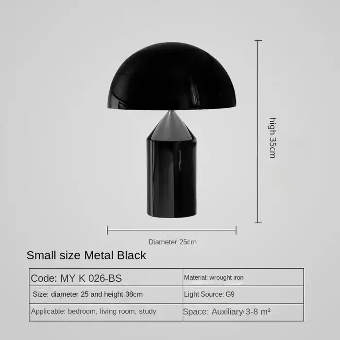 Lampe sur pied en forme de champignon de style nordique, design italien, métal, LED, protection des