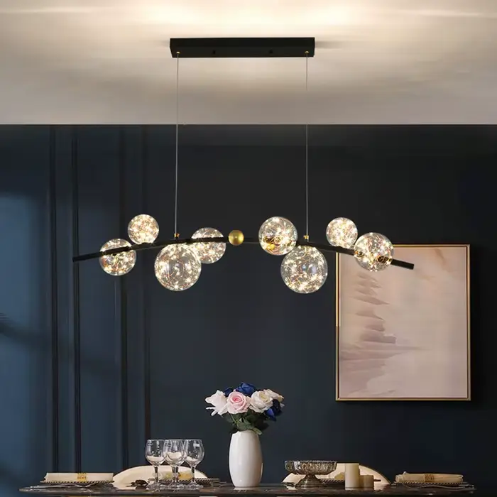 Plafonnier LED localité ou Noir au Design Nordique Moderne, Éclairage d'Nik, Luminaire Décoratif de