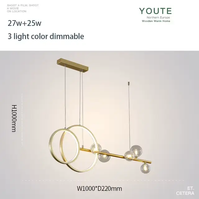 Lampe Suspendue Ronde en Verre au Design Nordique Moderne, Luminaire Décoratif d'Nik, Idéal pour une