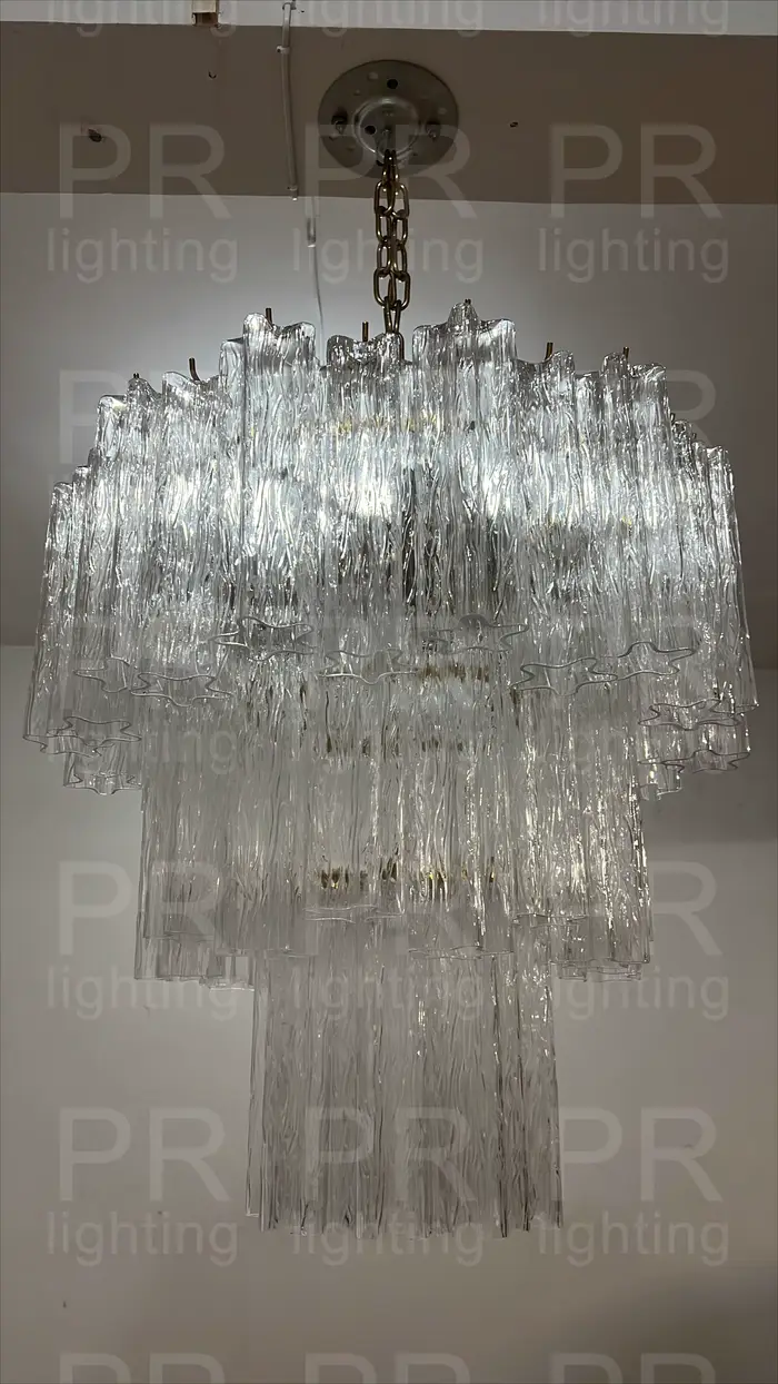Plafonnier suspendu en verre à Texture Vintage de styliste italien, luminaire décoratif d'intérieur,