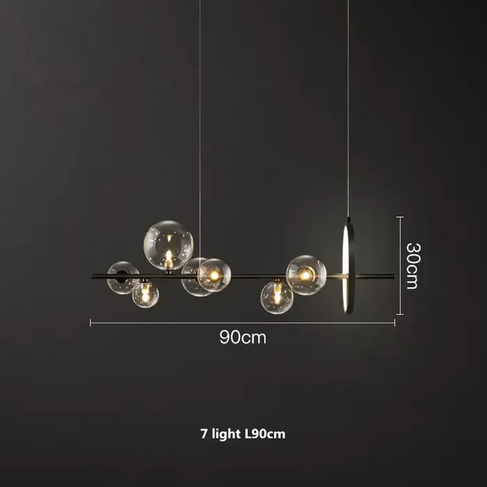 Plafonnier LED en Forme d'Anneau en Boule de Verre au Design Nordique Minimaliste Moderne, Luminaire