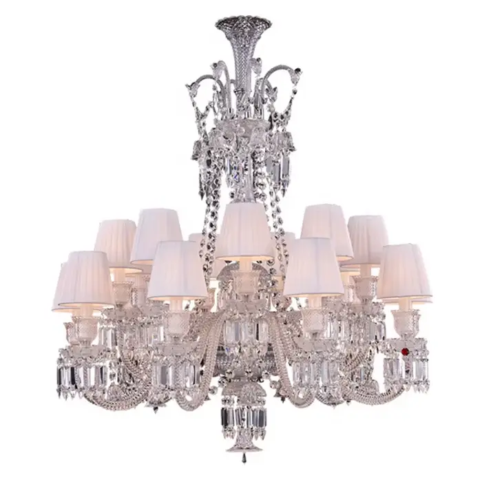 Lustre en cristal de luxe à 18 lumières pour Villa salon lampe suspendue moderne pour Restaurant cha