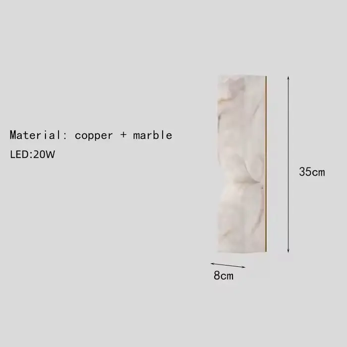 Applique murale LED en marbre artificiel, Essence d'albâtre, pour salon, chambre à coucher, allée, s