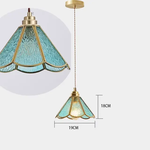 Luminaire suspendu pour îlot de cuisine, lampe suspendue en verre coloré, lustre, suspension de plaf