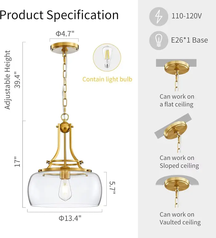 Lampe suspendue Led en verre rétro américain, décoration de la maison, salon, salle à manger, chambr