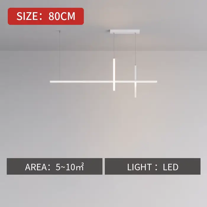 Lustre LED minimaliste moderne Dimmable noir pour Table salle à manger cuisine Bar suspension lampe