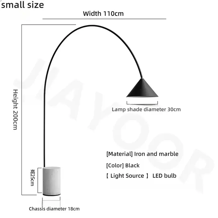 Lampadaire LED en marbre moderne, luminaire décoratif d'intérieur, idéal pour un canapé, une pêche o