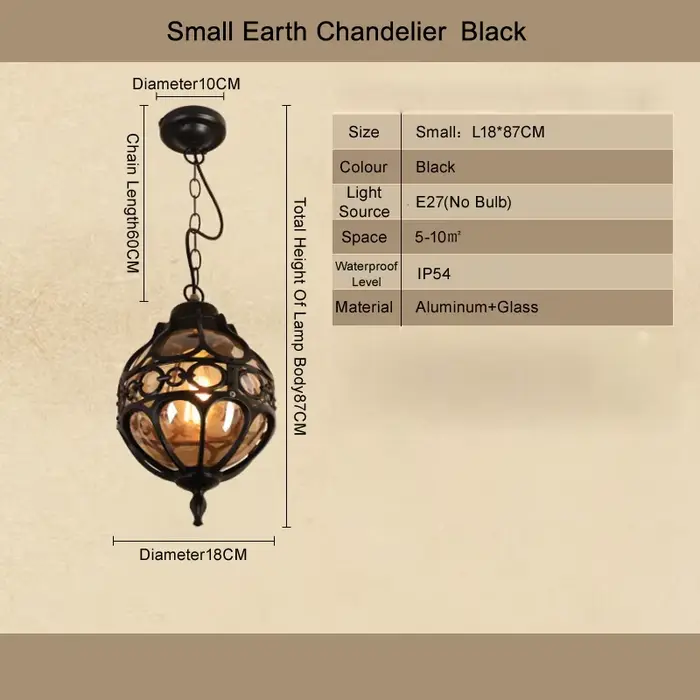 Lampes suspendues imperméables extérieures européennes rétro balcon couloir allée cadre de raisin lu