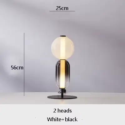 Lampe autoportante en verre de style nordique, design minimaliste, design luxueux, en frêne, luminai