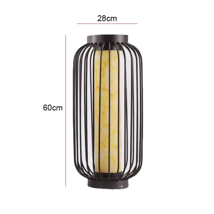 Lampe de cour extérieure, lampe de Table étanche rétro de pelouse chinoise, lampadaire d'atmosphère