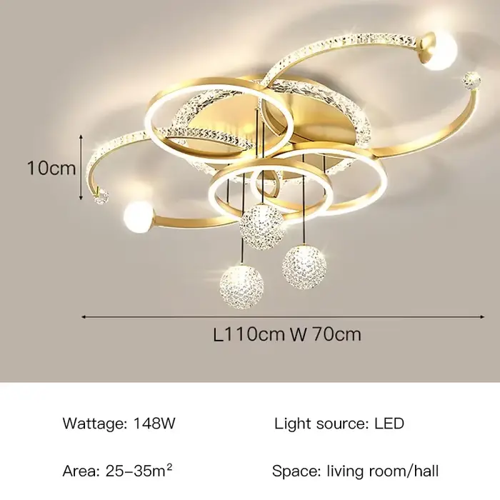 Plafond moderne à LEDs de luxe lustres lampes Design créatif Suspension lampes suspendues articles d