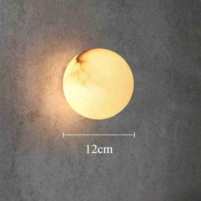 Applique murale moderne en alabâtre à LED, luminaire mural minimaliste en pierre naturelle pour cham