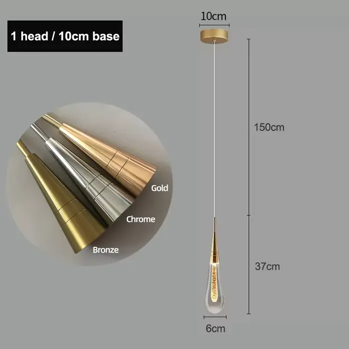 Lustre moderne en forme de goutte de pluie, plafonnier décoratif en forme d'escalier, luminaire en c