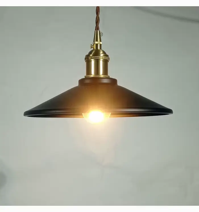 Plafonnier Suspendu en Laiton de Style Industriel, Luminaire Décoratif d'Nik, Rétro Américain, Nordi