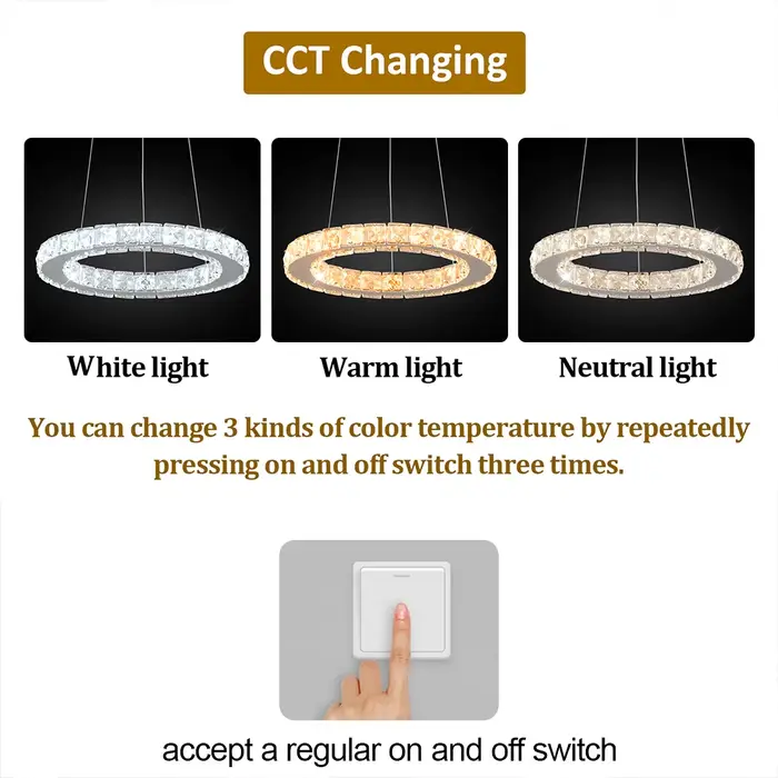 Plafonnier LED suspendu en cristal au design moderne, éclairage d'intérieur, luminaire décoratif de