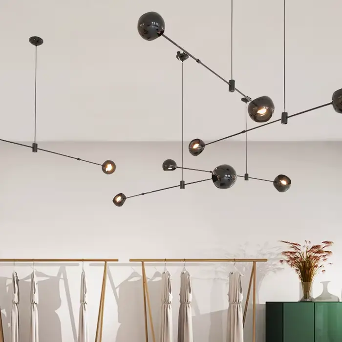 Plafonnier LED Suspendu au Design Artistique Rustique et Minimaliste, Luminaire Décoratif d'Nik, Idé