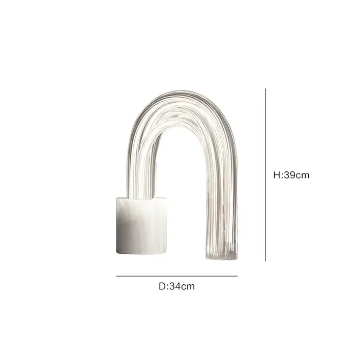 Lampe de Table en marbre moderne Tube acrylique nordique lampe de Table LED pour salon chambre conce