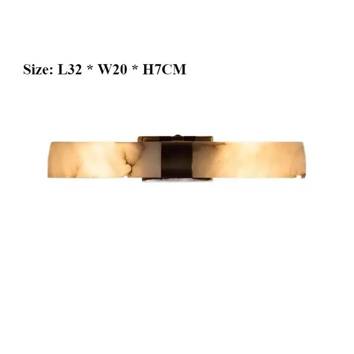 Applique murale en marbre naturel espagnol, design simple et élégant, avec miroir intégré, LED, pour