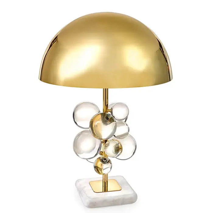 Globo-Lampe de Table Créative Manuelle en Forme de Champignon, Boule de Verre Colorée pour Salon, Ch