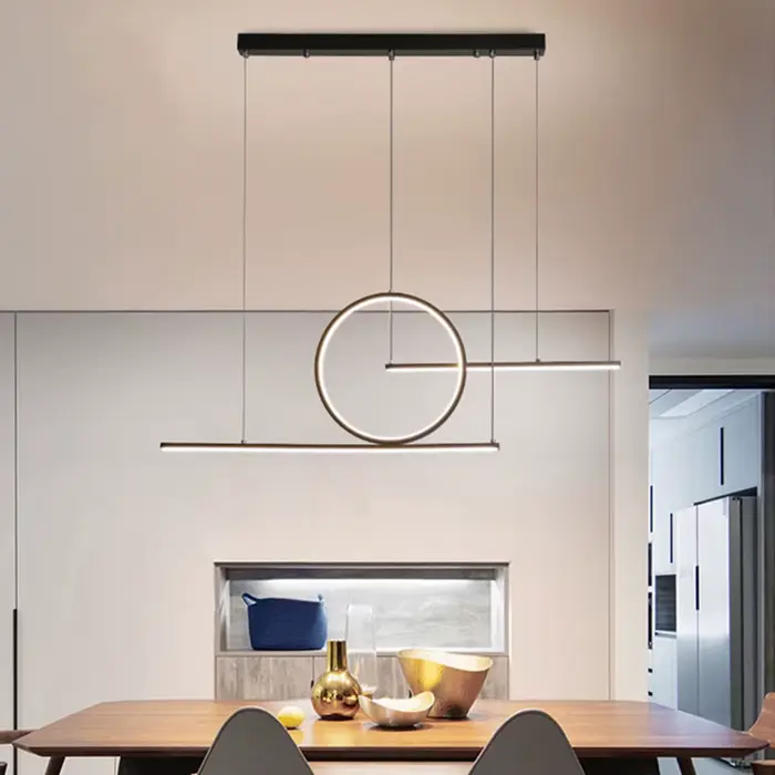 Plafonnier LED suspendu au design moderne minimaliste, éclairage d'intérieur, luminaire décoratif de